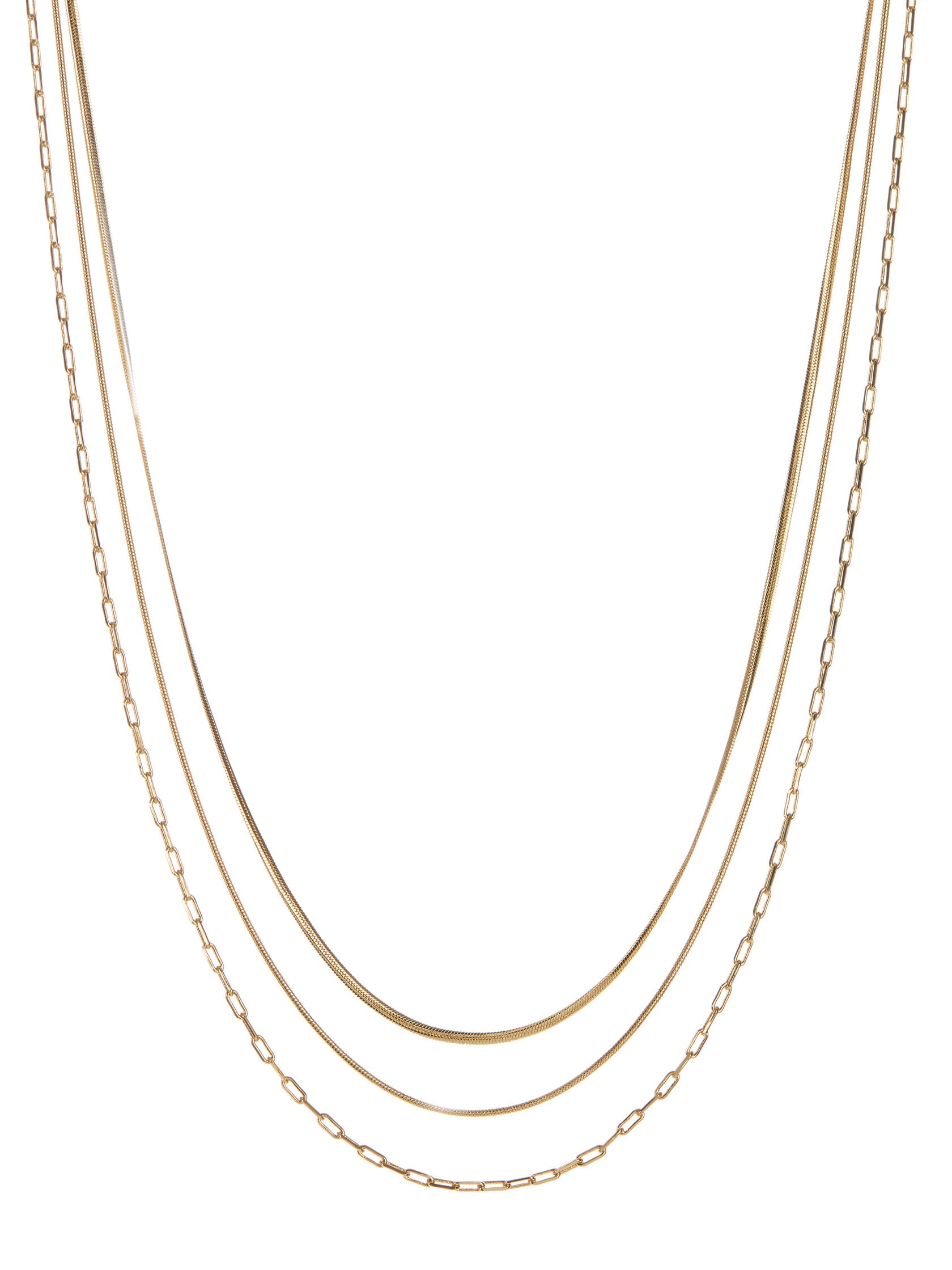 Luv Aj Chandon Multi Chain Charm Necklace in Gold FashionPass