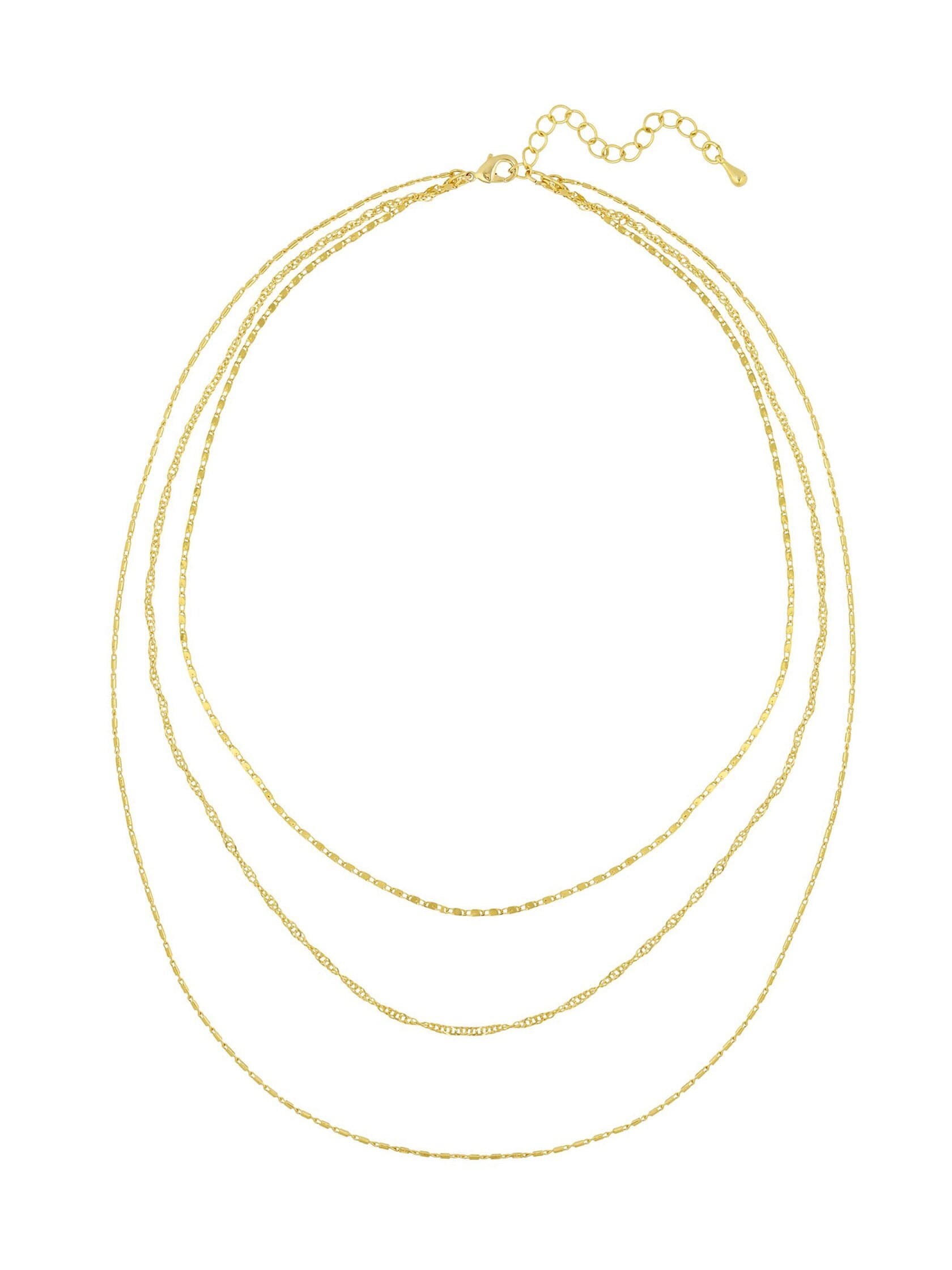 Five and Two Cher Layered Necklace in Gold