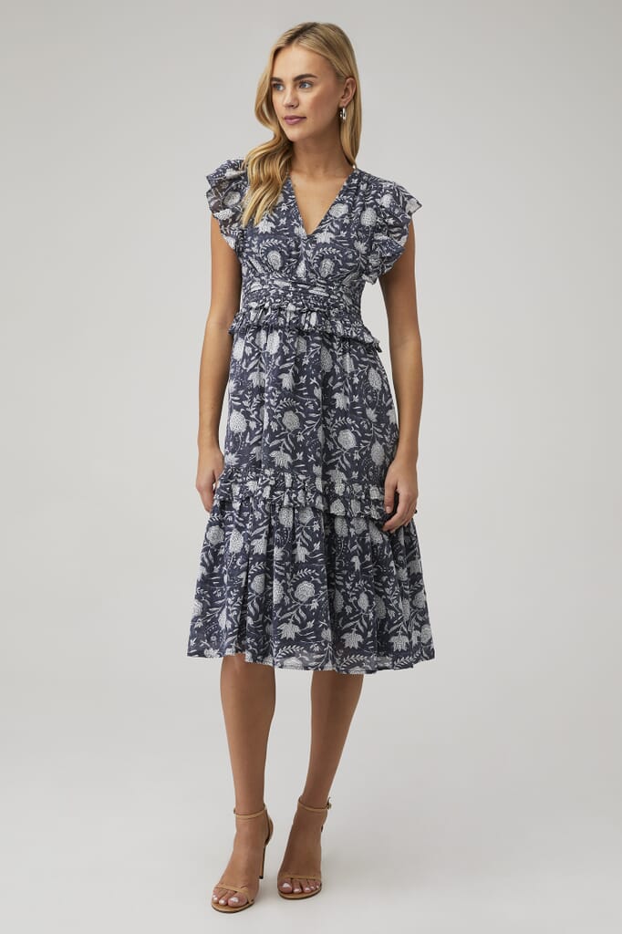 cleobella blue dress Greta Midi Dress | Vintage Blue