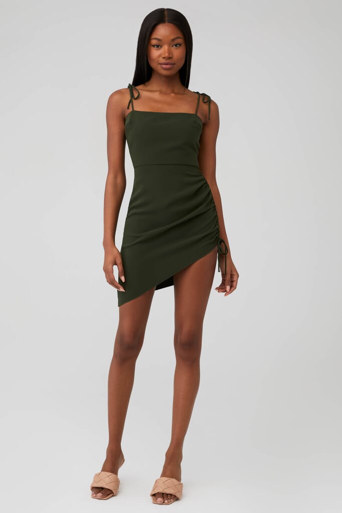 green emerald velvet dress Amanda uprichard jade silk maxi dark green dress main image 0