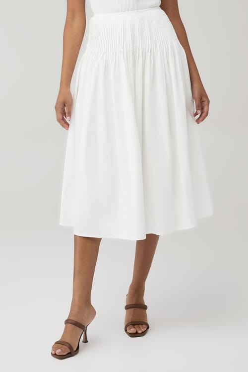 NIA | Citronella Skirt in White| FashionPass
