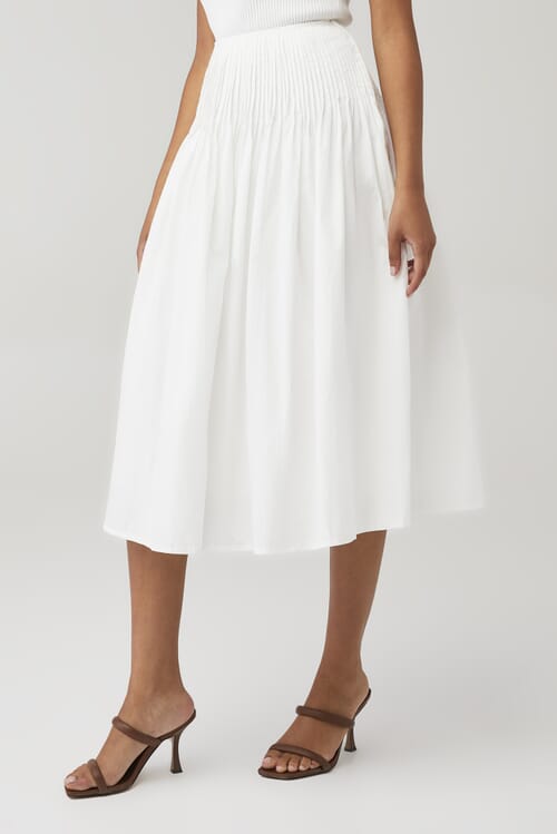 NIA | Citronella Skirt in White| FashionPass