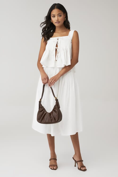 NIA | Citronella Skirt in White| FashionPass