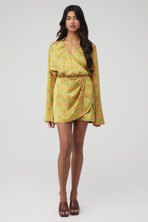 Show Me Your Mumu | Clara Collared Mini Dress in Palm Deco| FashionPass