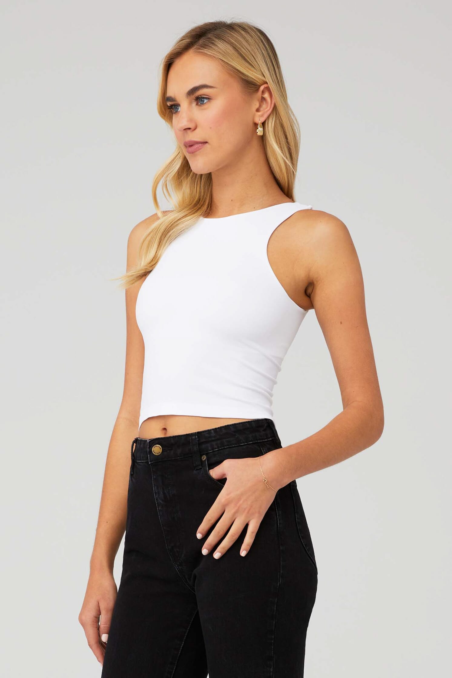 Free People Clean Lines Cami in White