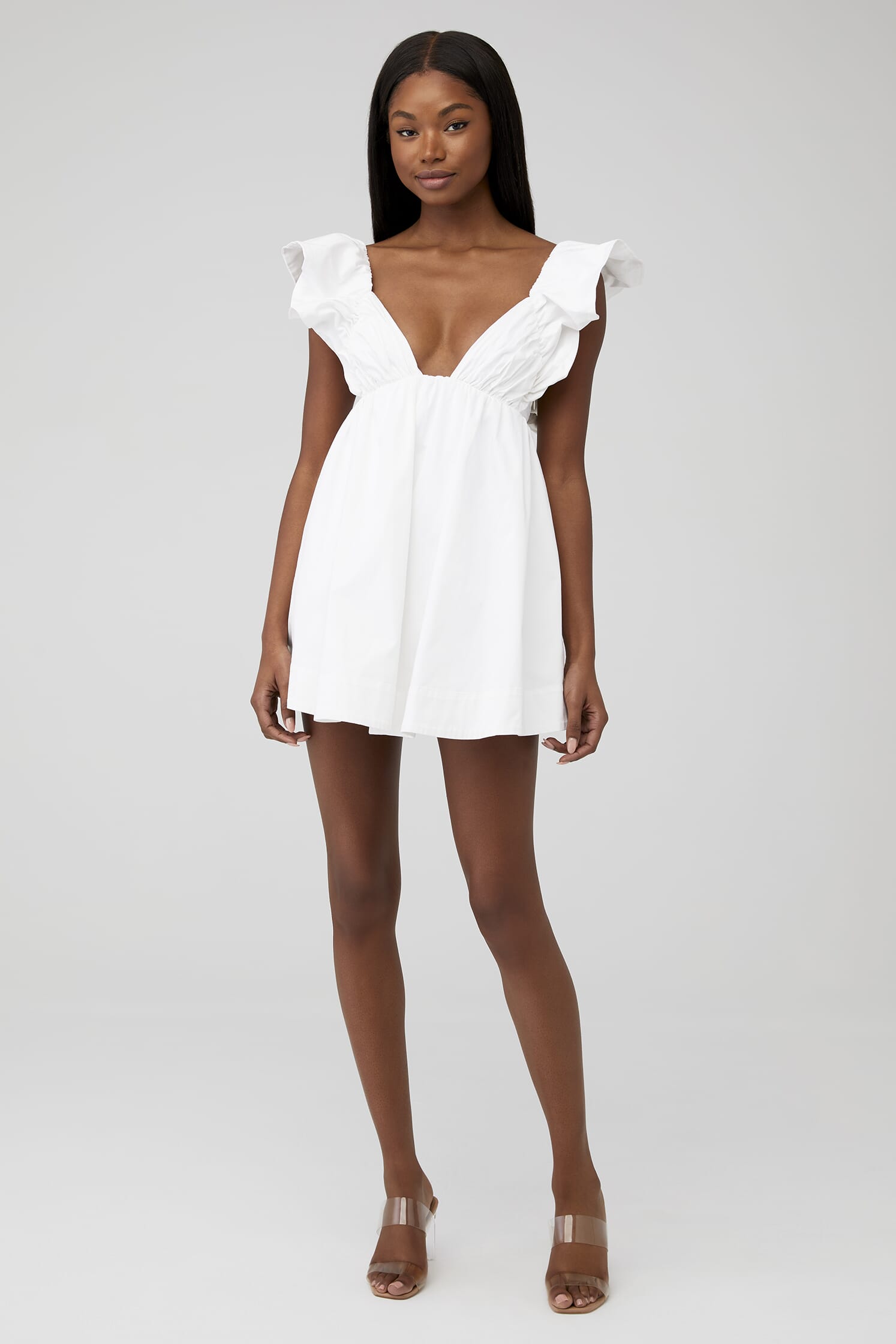 For Love & Lemons | Clementine Mini Dress in White| FashionPass