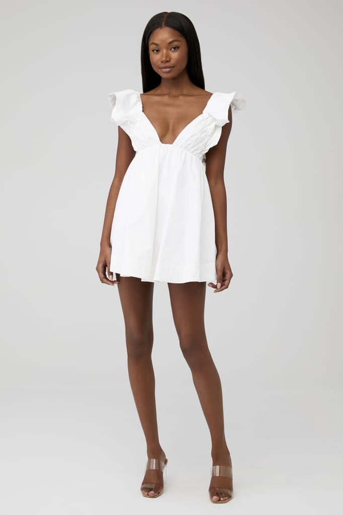 For love and shop lemons white ruffle dress