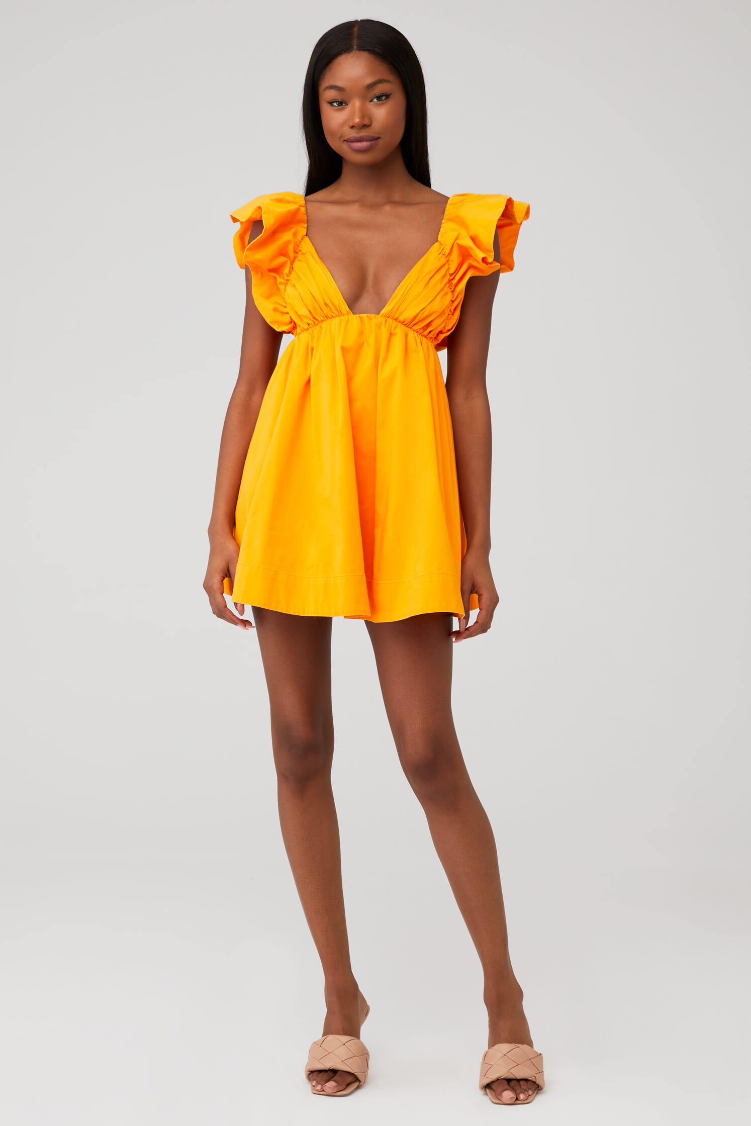 For Love & Lemons Clementine Mini Dress in Orange FashionPass