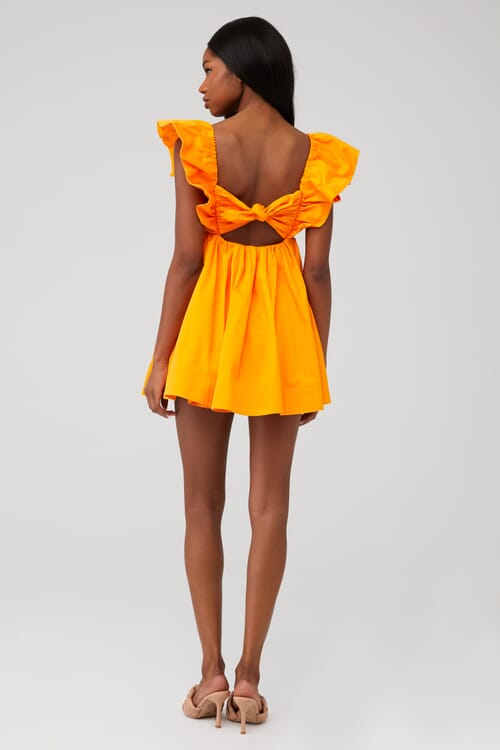 For Love & Lemons Clementine Mini Dress in Orange FashionPass