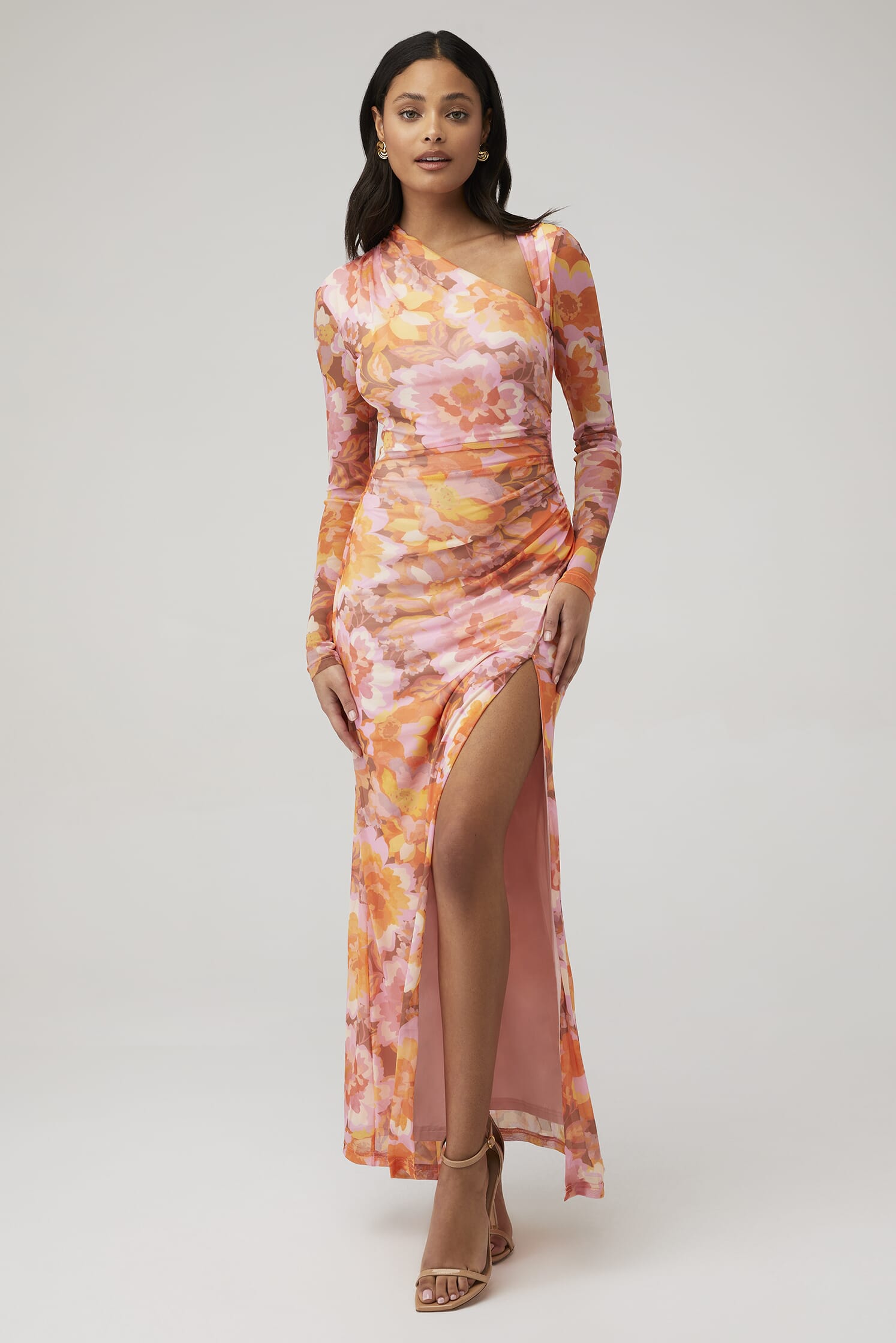 slim fit dress slacks Long Sleeves Glitter A Line Long Prom Dress