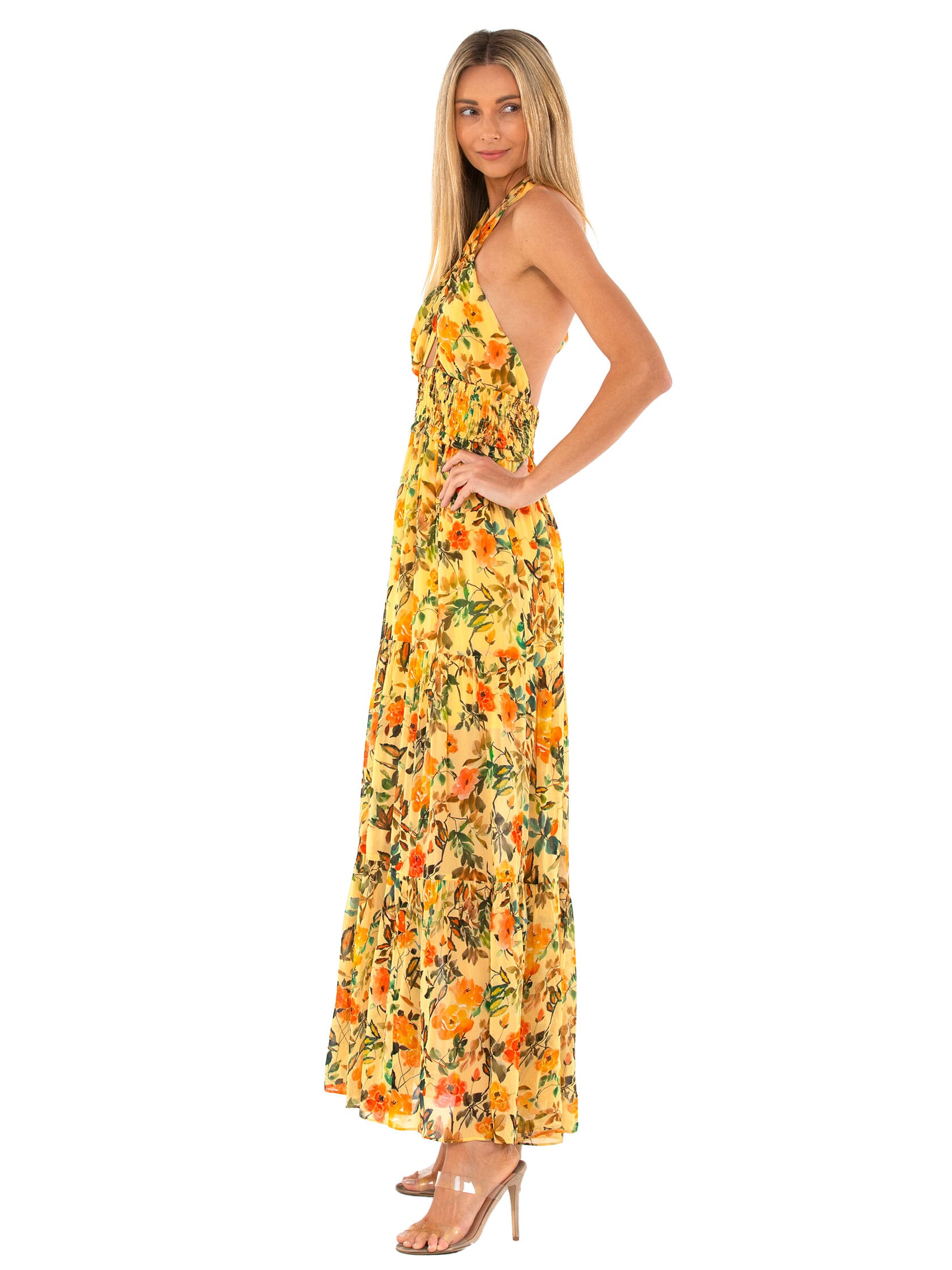 Rays For Days Corrina Dress In Creamy Yellow Floral Fashionpass 