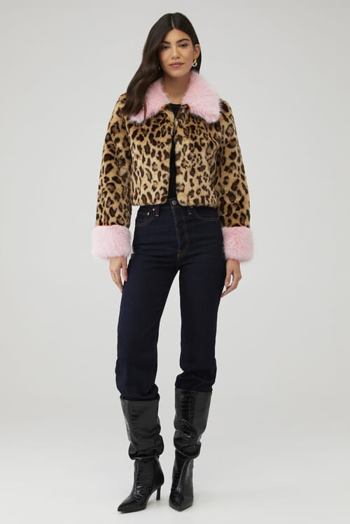 Être Aimé | X Unreal Fur Crouching Tiger With Cuffs in Leopard