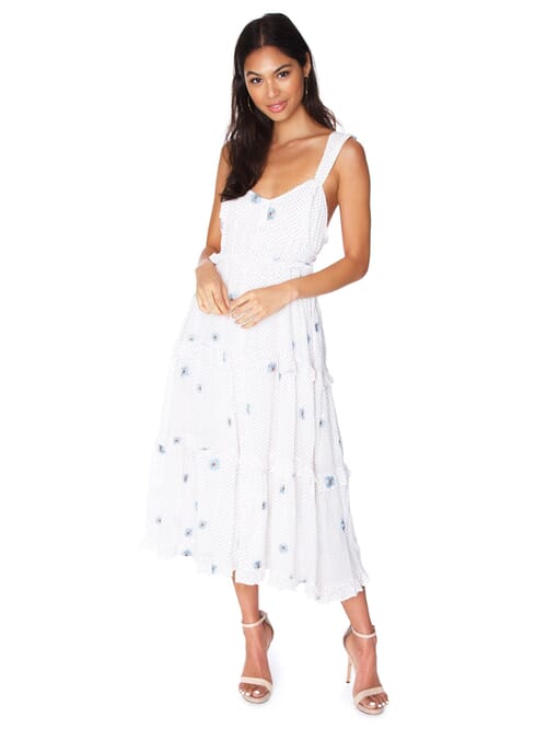 Free people daisy chain cotton hot sale midi dress