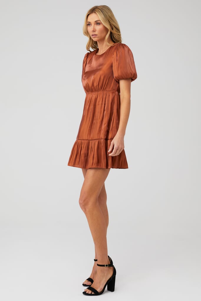 Line & Dot Danielle Mini Dress in Toffee FashionPass