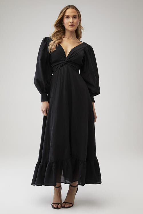 Show Me Your Mumu | Allegra Midi Dress in Black| FashionPass