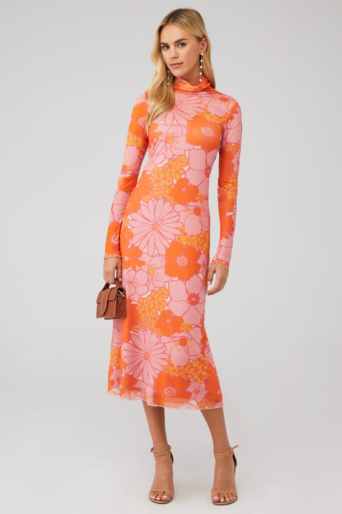 Show Me Your Mumu | Daphne Turtleneck Dress in Retro Garden