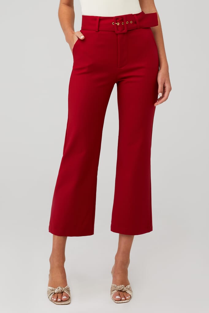 Show Me Your Mumu | Dj Cropped Pants in Red Suiting| FashionPass