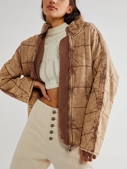 knitted quilted jacket