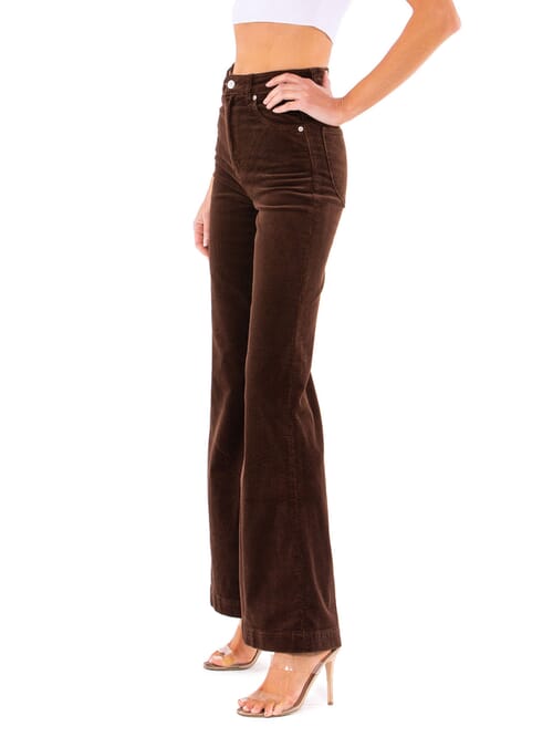 Rolla's | Eastcoast Flare in Brown Cord| FashionPass