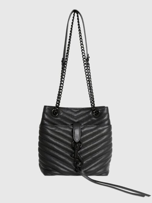 Rebecca Minkoff | Edie Bucket Crossbody In Black| FashionPass