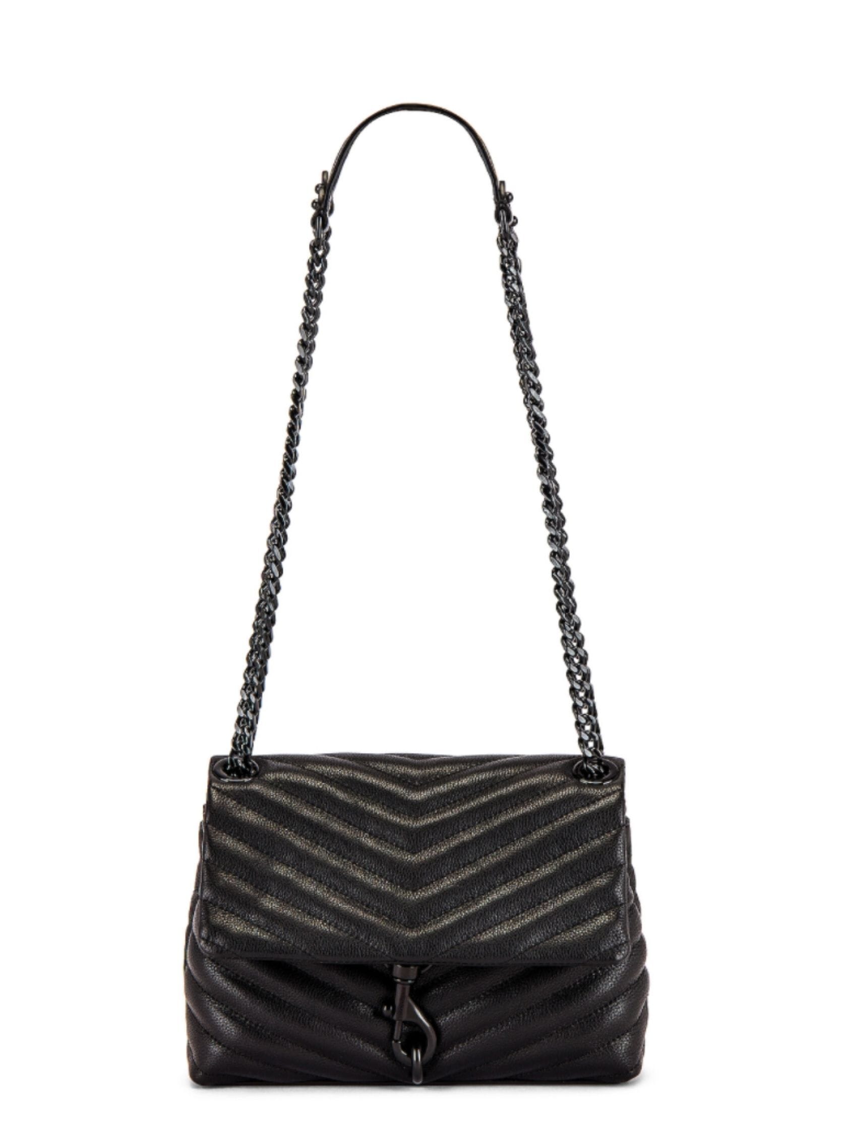 Rebecca Minkoff | Edie Crossbody in Black| FashionPass