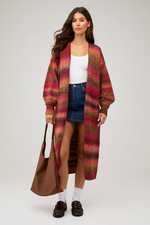 Line & Dot | Elise Knit Cardigan in Natural/Black| FashionPass