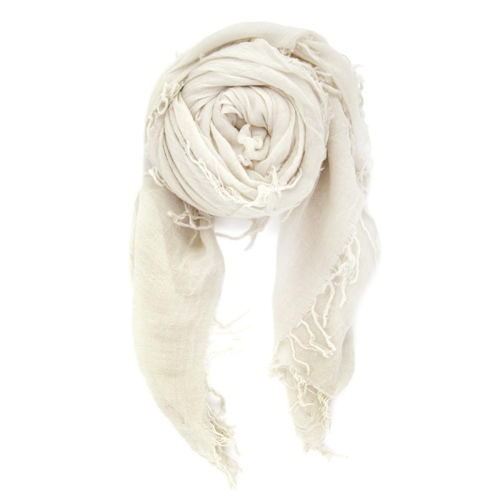 Fringed Cashmere Silk Scarf In Fig