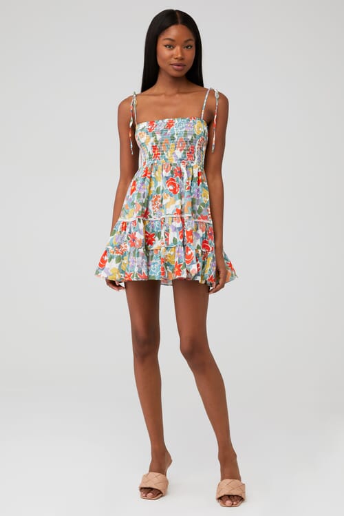 RAYS FOR DAYS | Emma Mini Dress in Painted Floral| FashionPass