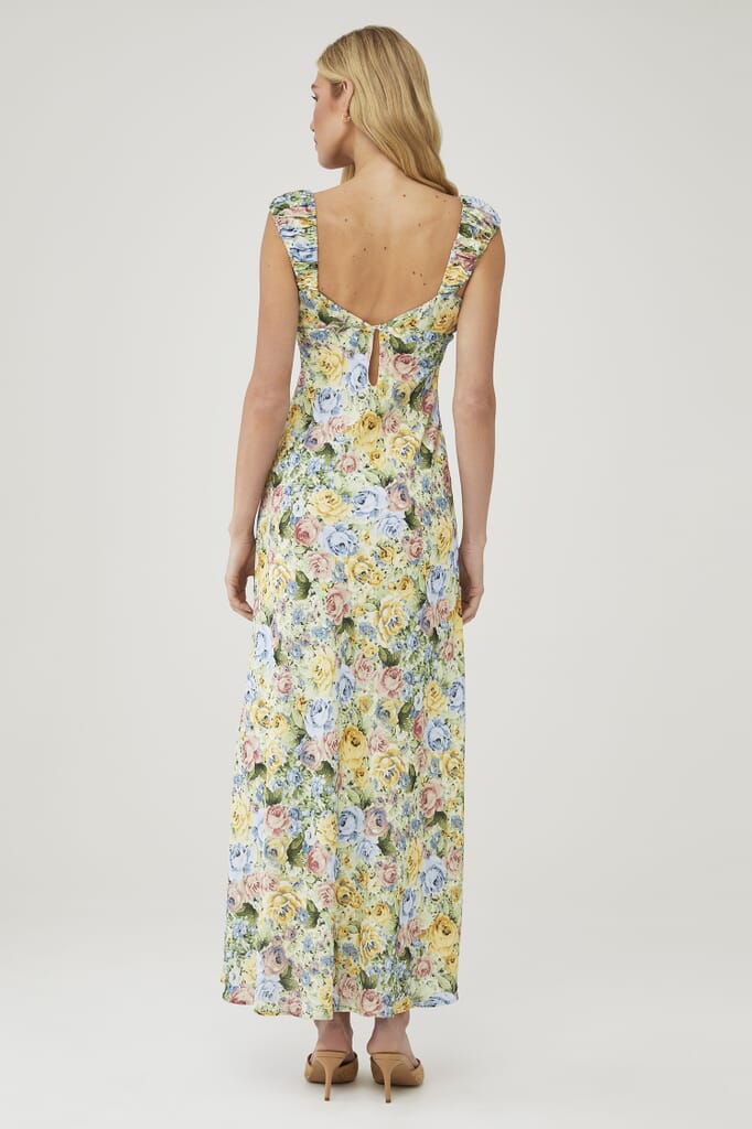 chinese dress ladies Emmaline Dress-Pink Floral – Love Olive Co main image 0