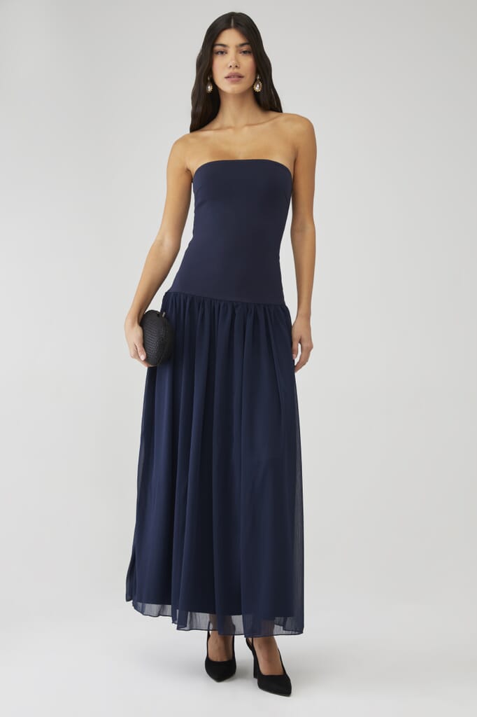 dark blue bubble dress Patou | Midi bubble dress main image 1