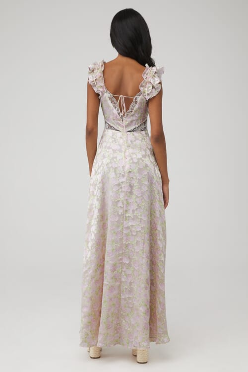 For Love & Lemons | Estelle Maxi Dress in Pink| FashionPass