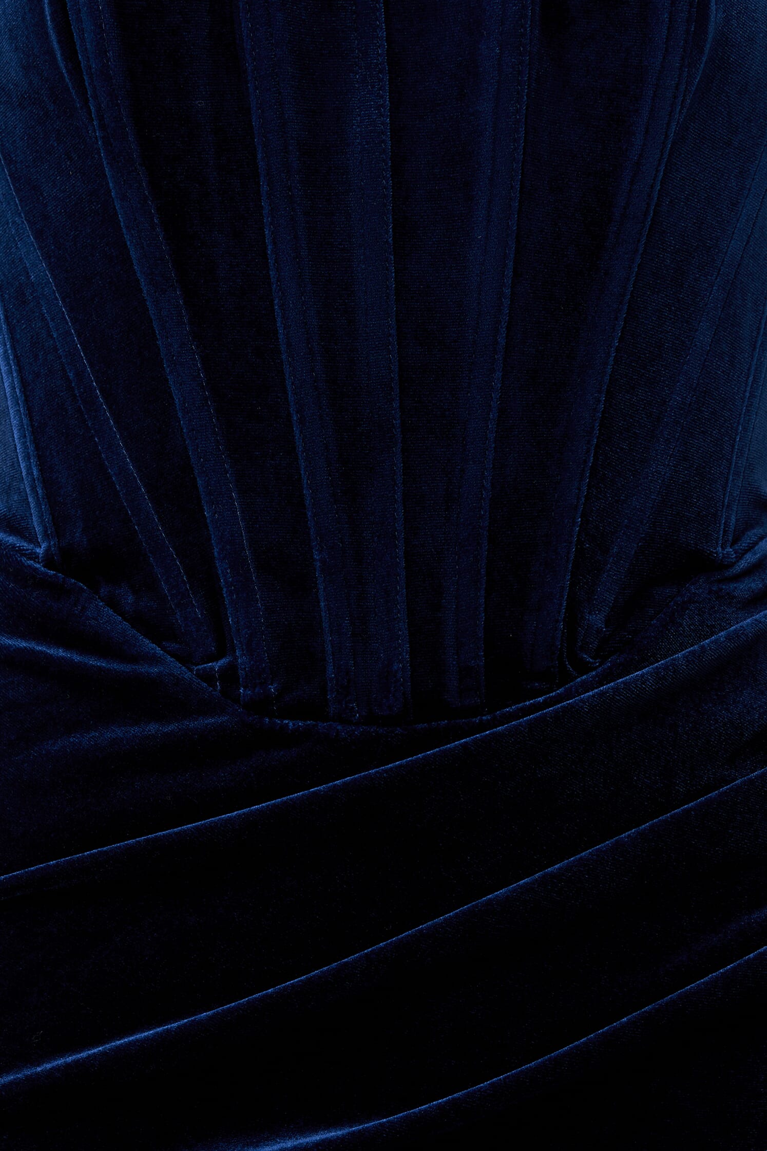 Bardot | Everlasting Velour Midi Dress in Navy| FashionPass