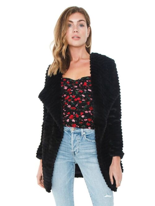 Bb dakota faux hot sale fur coat