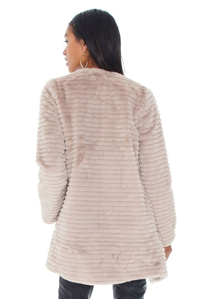 BB Dakota Swirl Next Door Faux Fur Drape Jacket-$110.00 – Hand In Pocket