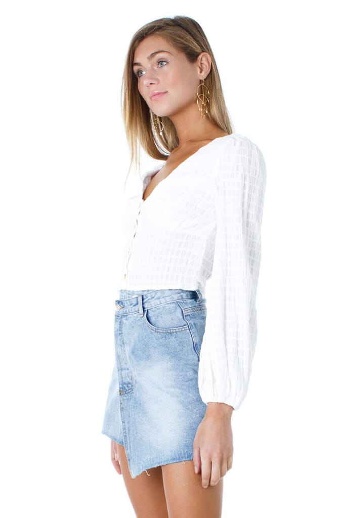 Line & Dot Fall For You Blouse in Off White