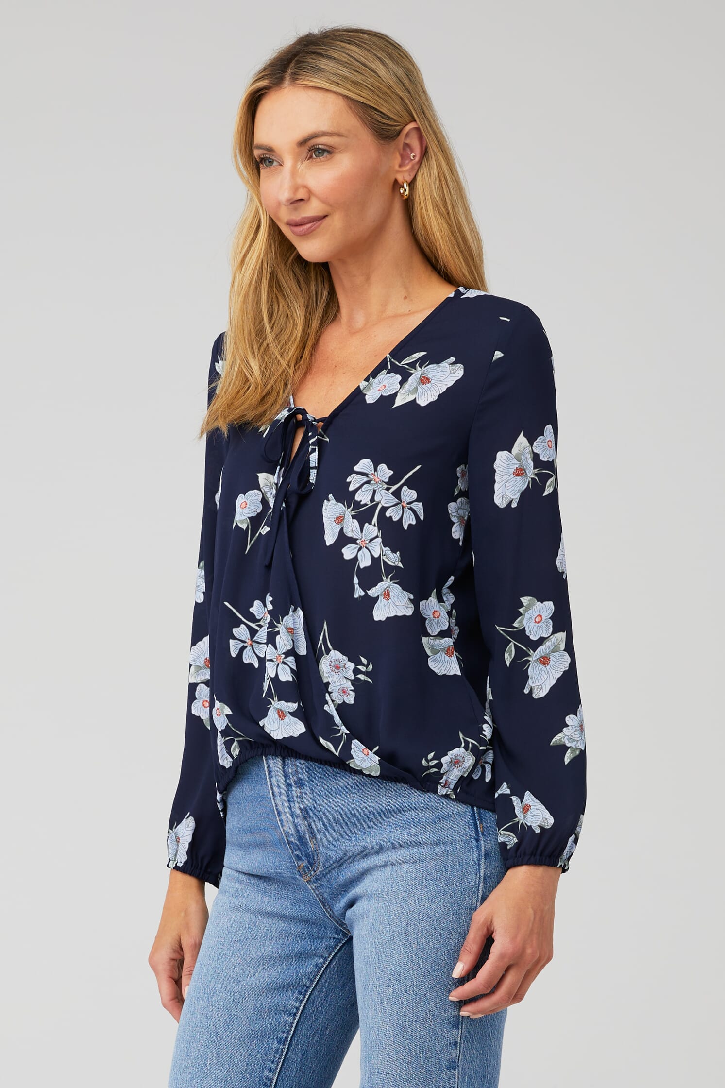 BB Dakota | Falling For It Floral Top in Sapphire| FashionPass