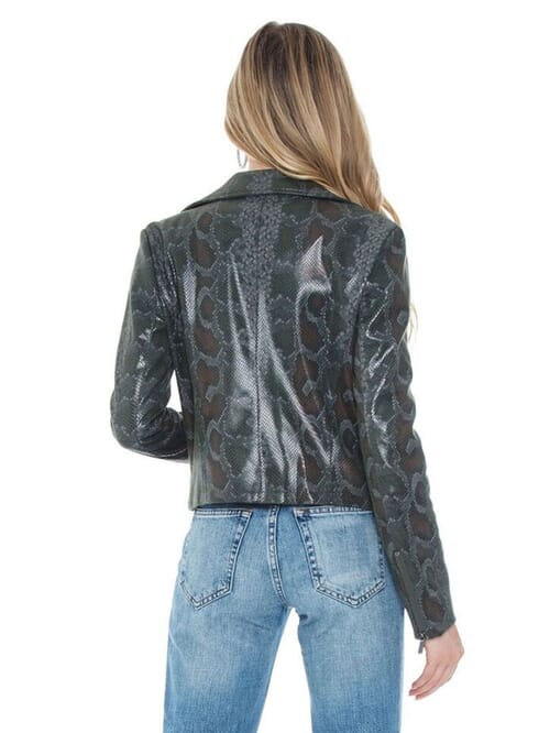 faux snakeskin jacket