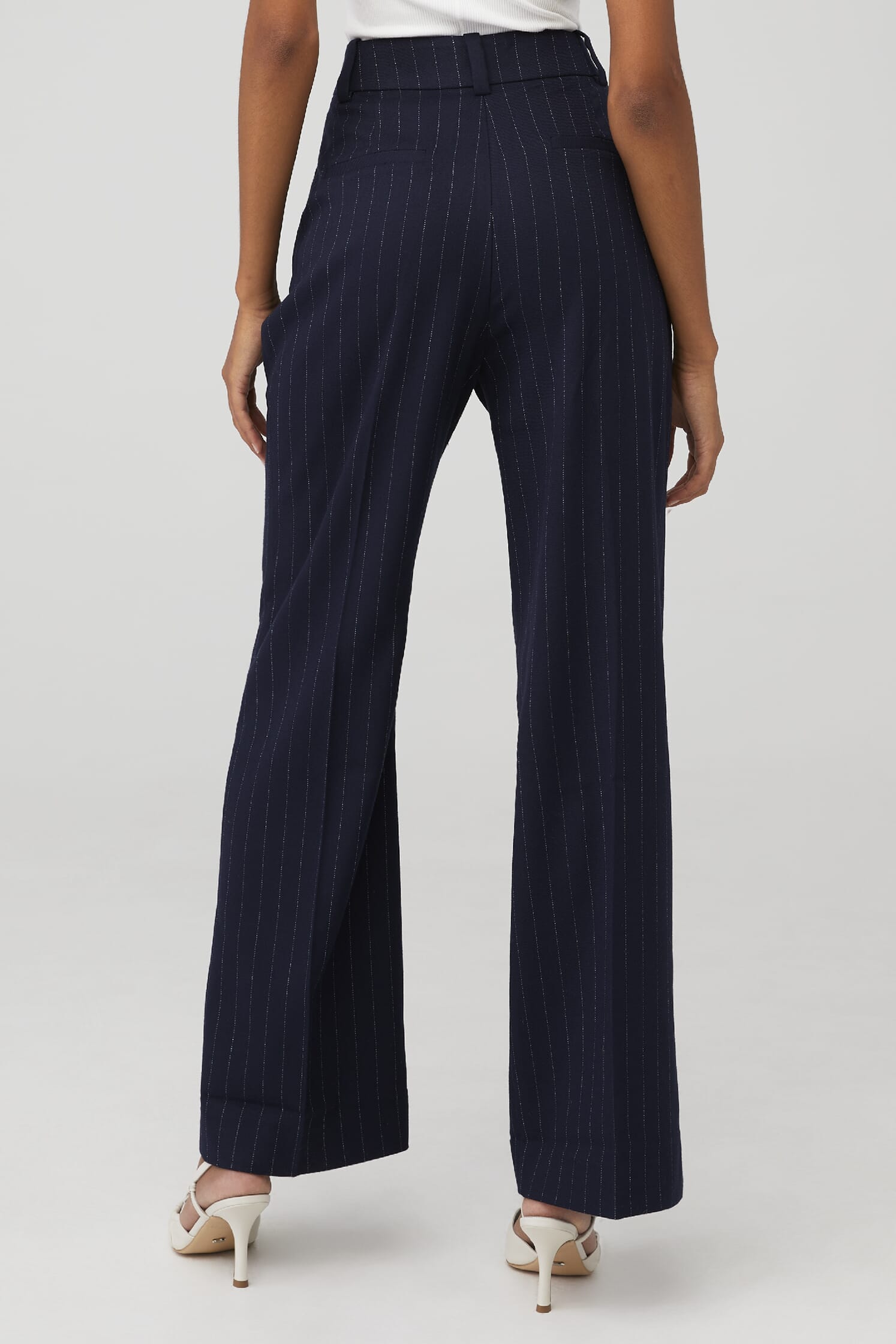 Favorite Daughter  Favorite Pant Shortie in Navy Pinstripe