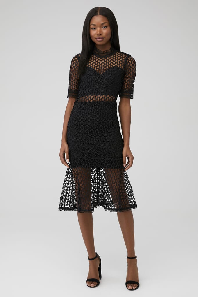 chinese dress ladies Black Lace Maxi Dress main image 0