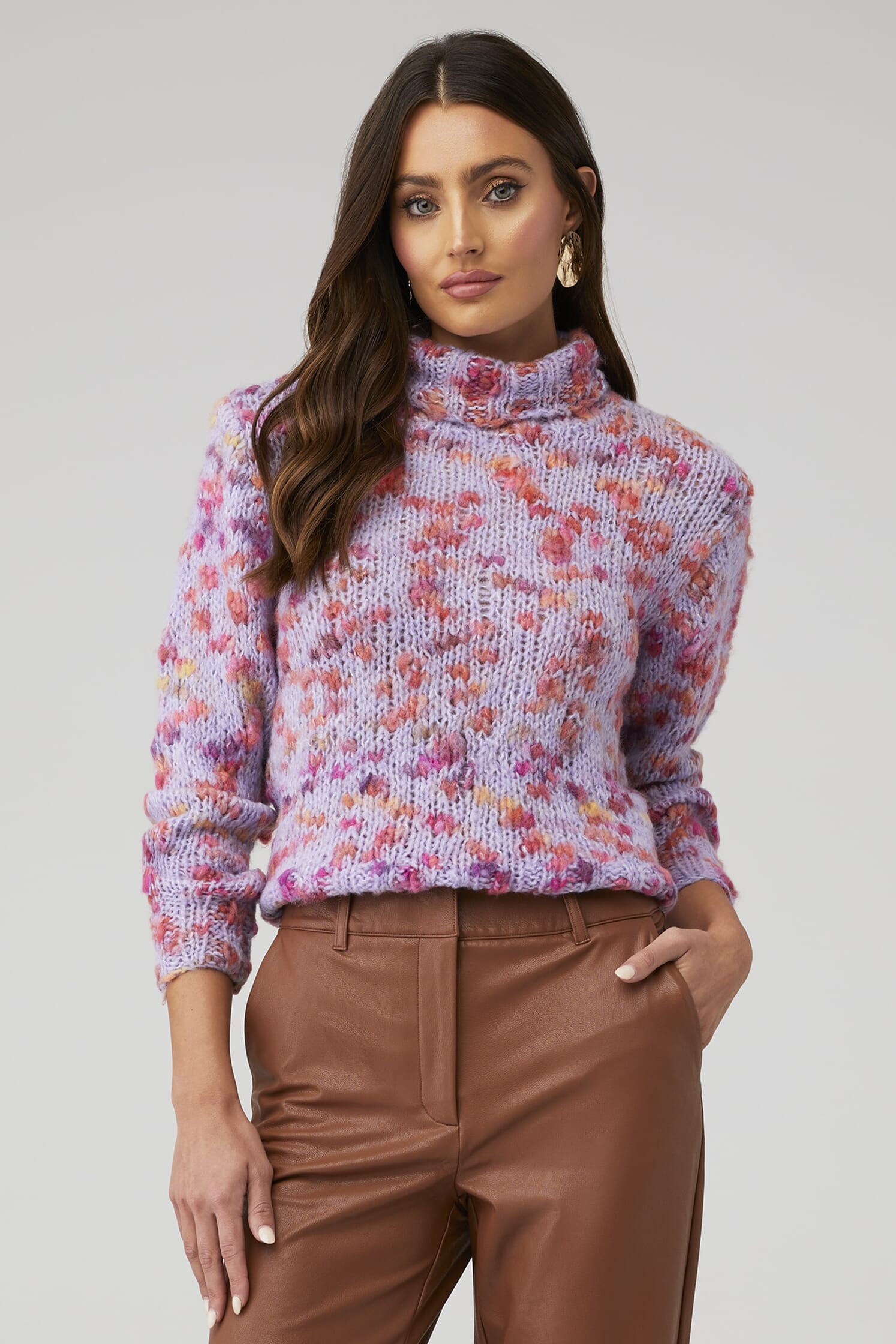 John + Jenn By Line | Fleur Sweater in Lilac Wildflower| FashionPass