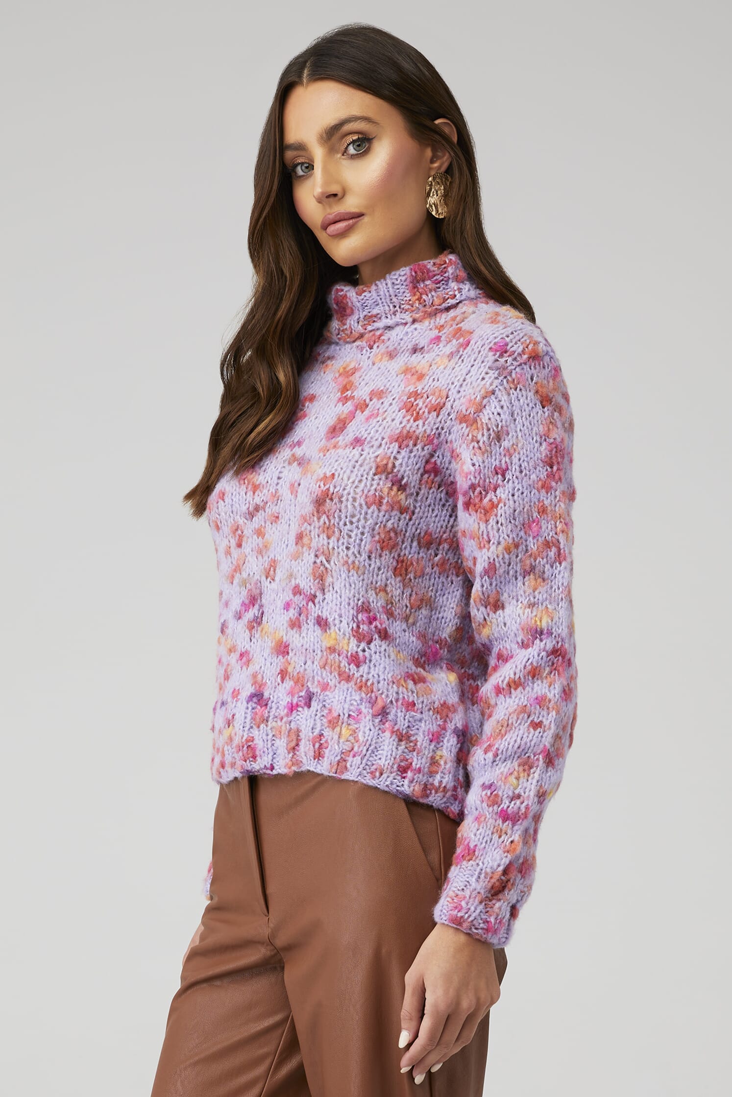 John + Jenn By Line Fleur Sweater in Lilac Wildflower FashionPass