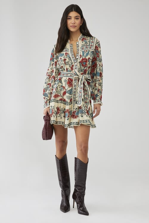 alemais surrealist summer mini dress surrealist summer shirtdress