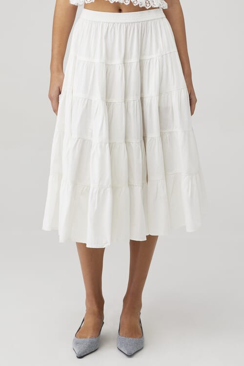 Ivory swing skirt best sale