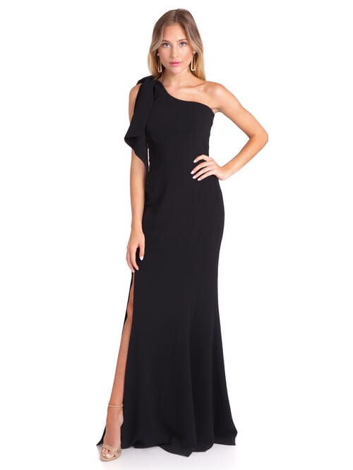 Dress the population shop one shoulder gown