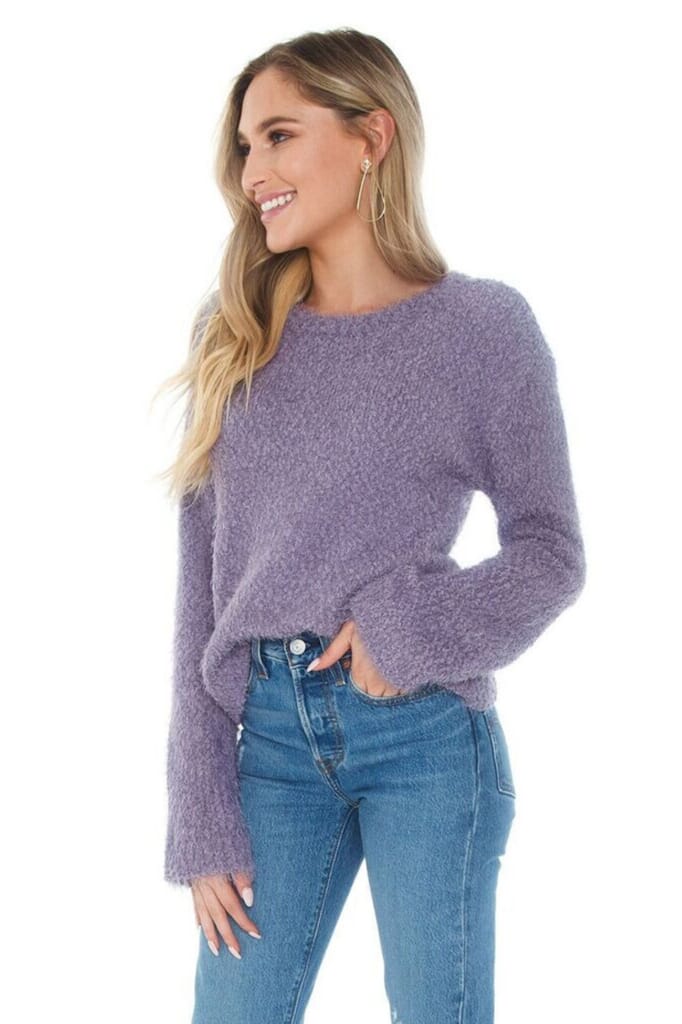 BB Dakota Get A Crew Sweater in Steel Lavender