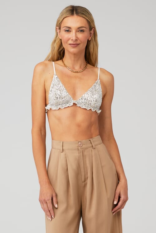 Silver fashion bralette