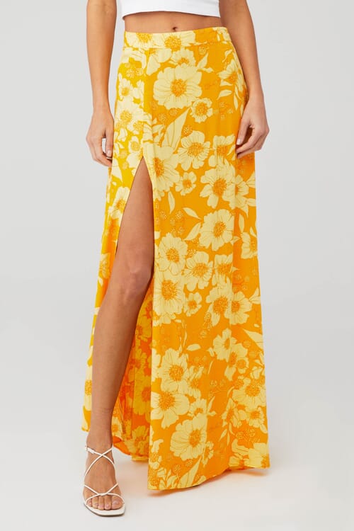 festival gold skirt