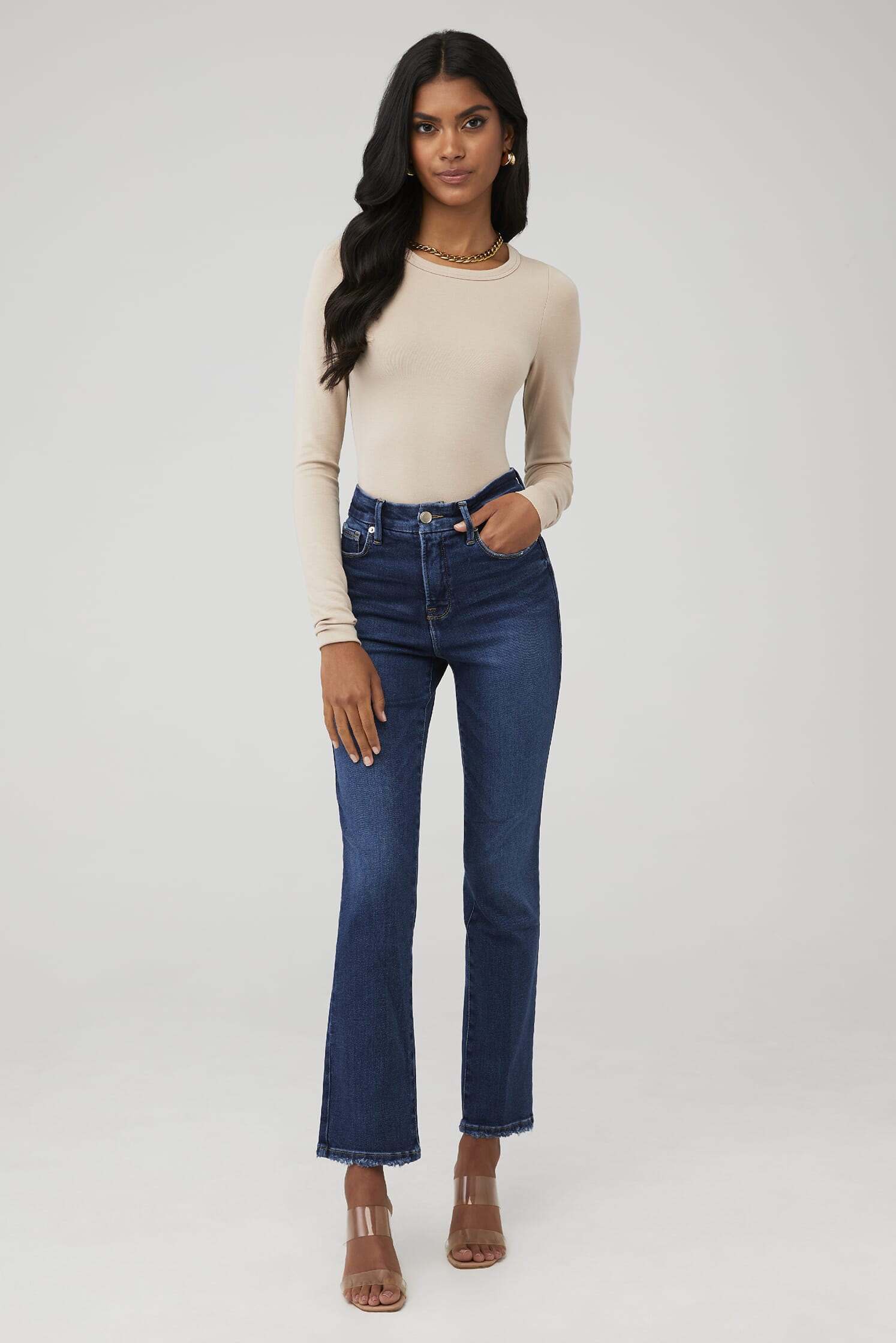 Good American | Good Legs Straight Jeans in Indigo511| FashionPass