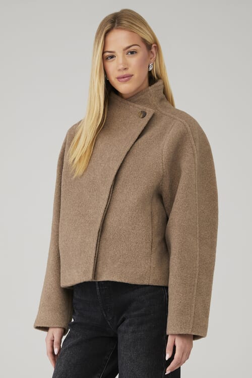 Elodie | Gracyn Half Coat in Cocoa| FashionPass