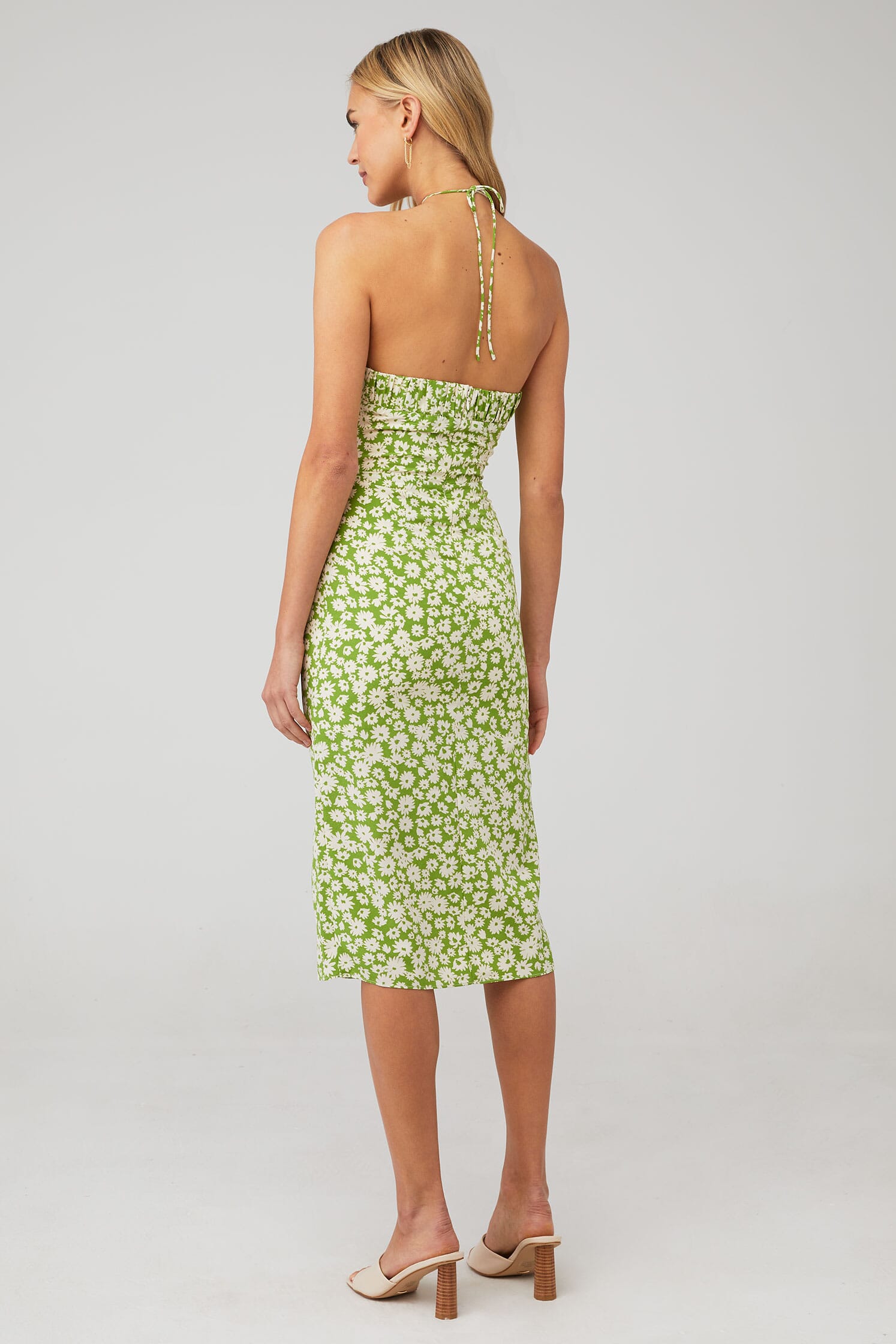 slim fit dress slacks White and Green Satin Long Prom Dress, A-Line Short Sleeve Evening Party Dress US 12 / Custom Color main image 1